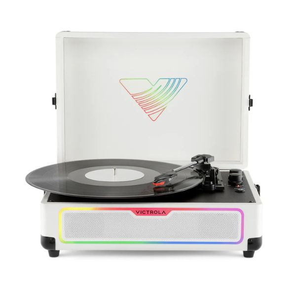 Victrola VSC-700 SB Journey Glow Illuminated Suitcase (VSC-700SB-INT)  - White