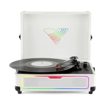 Victrola VSC-700 SB Journey Glow Illuminated Suitcase (VSC-700SB-INT)  - White