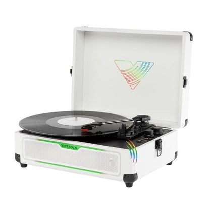 Victrola VSC-700 SB Journey Glow Illuminated Suitcase (VSC-700SB-INT)  - White