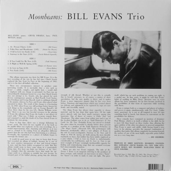 Bill Evans Trio - Moon Beams - LP