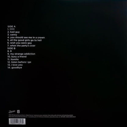 Billie Eilish - When We All Fall Asleep, Where Do We Go? (Limited Edition , Baby Blue Vinyl) - LP