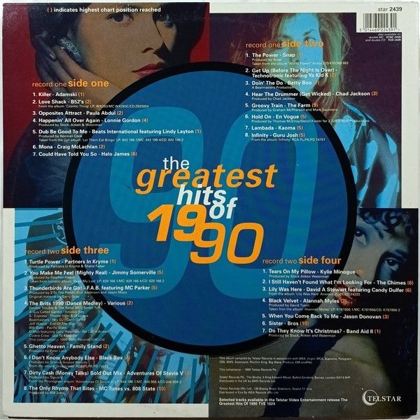 Various Artist - The Greatest Hits Of 1990 - 2LP (Used Vinyl)