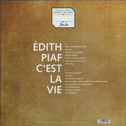 Édith Piaf* - C'est La Vie  (Limited Edition Colored Vinyl) - LP