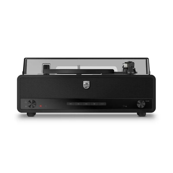 Philips Century Stevie Bluetooth Turntable (TAV3000B/10) | Retro 3-Speed Turntable with Built-in Stereo Speakers, Bass-Reflex, Auracast, USB, RCA and Headphone Output
