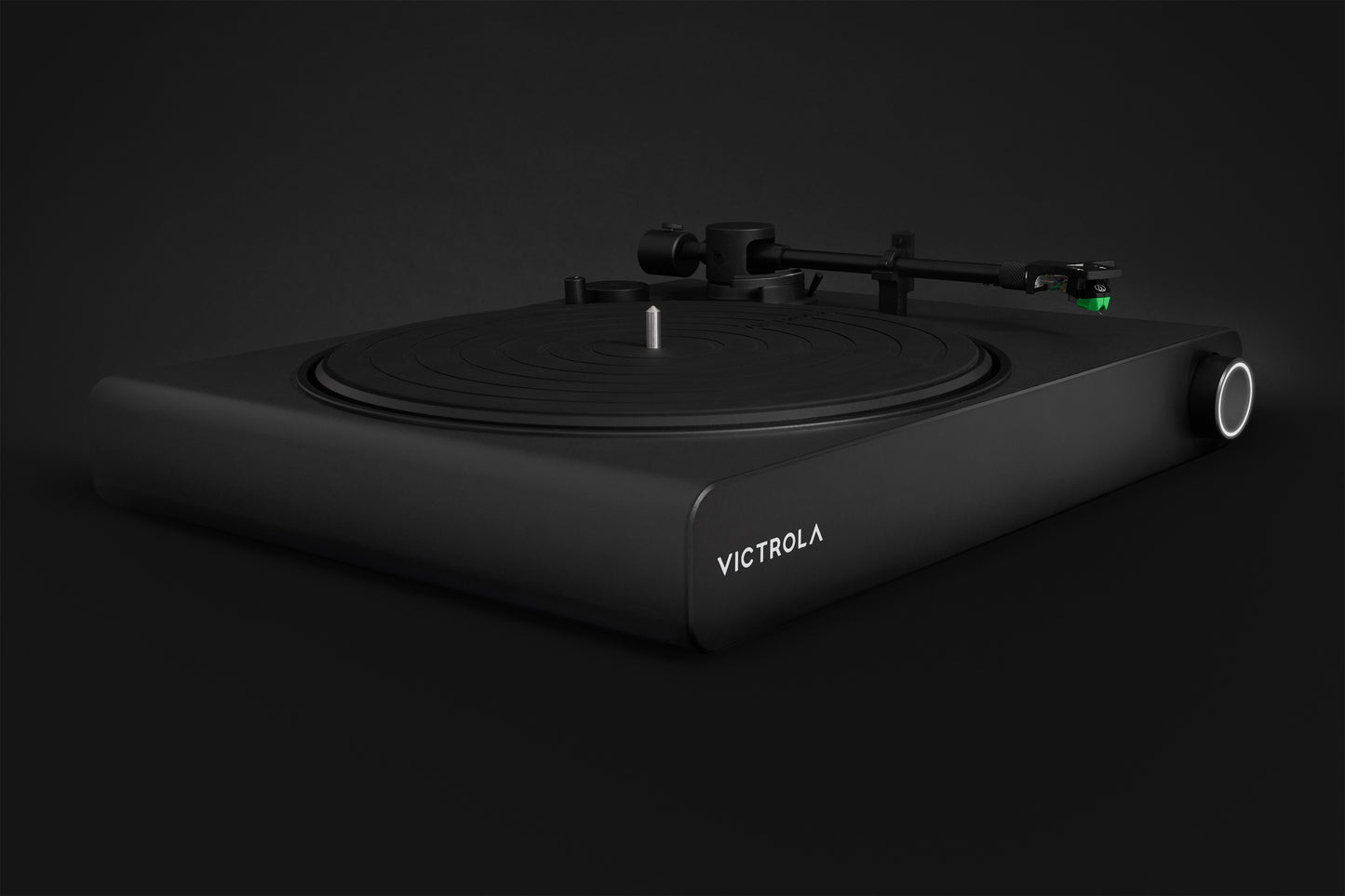 Victrola Stream Onyx Turntable Vinyl Record Player, Works with Sonos Wirelessly, High Precision Magnetic Cartridge, Semi-Automatic, Black Matte Finish