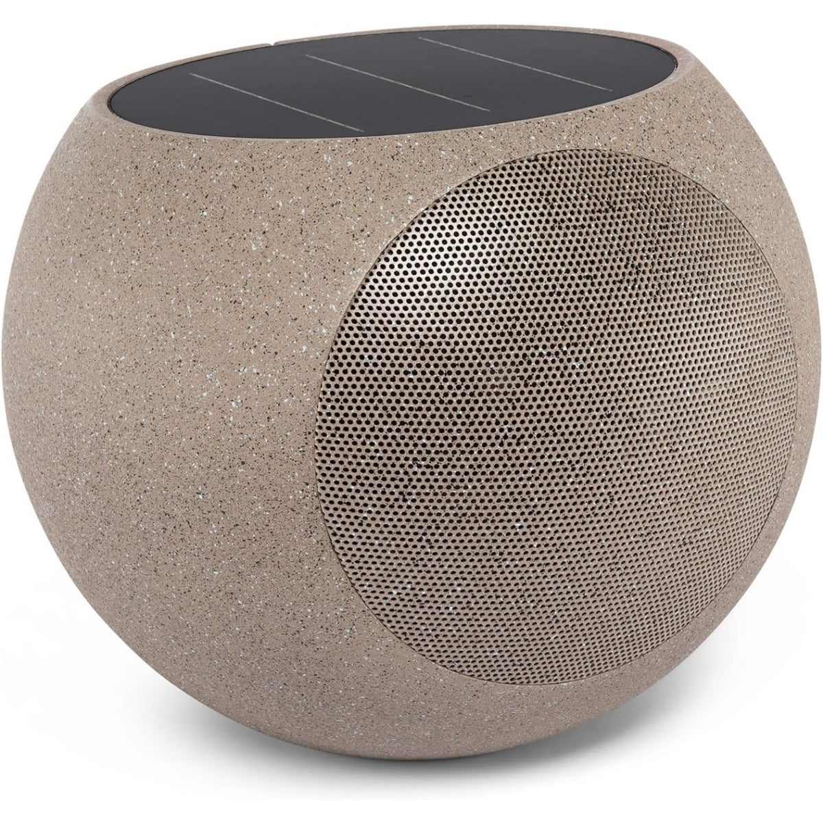 Victrola Zen – Wireless Outdoor Bluetooth Solar Speaker with Battery, Multi-Speaker Connection Using Auracast (Stone)