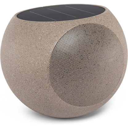 Victrola Zen – Wireless Outdoor Bluetooth Solar Speaker with Battery, Multi-Speaker Connection Using Auracast (Stone)