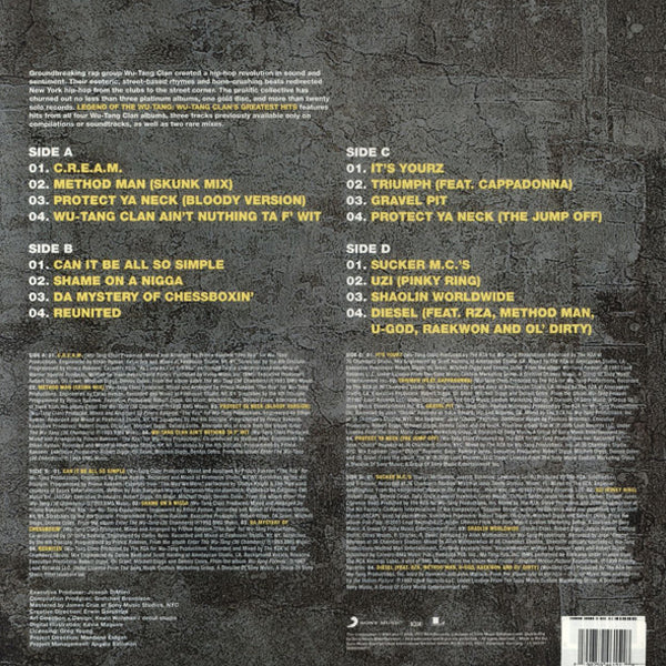 Wu-Tang Clan -  Legend Of The Wu-Tang - Greatest Hits - 2LP