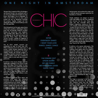 Chic - One Night In Amsterdam (Limited Edition, Clear Blue & Pink Vinyl) - LP