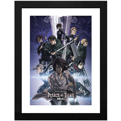 ATTACK ON TITAN - Framed print "S4 key art 2" (30x40)
