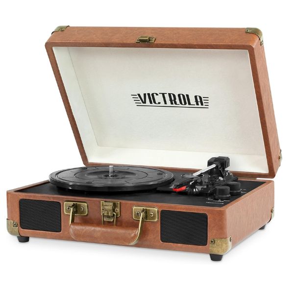Victrola Journey Portable Suitcase (Brown) VSC-550BT Bluetooth Turntable Music Centre. Shop now online in UAE