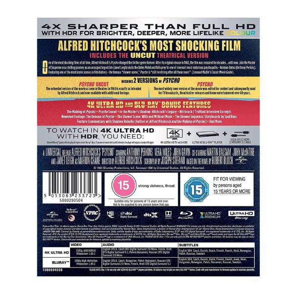 Psycho (Alfred Hitchcock) - 4K Ultra HD