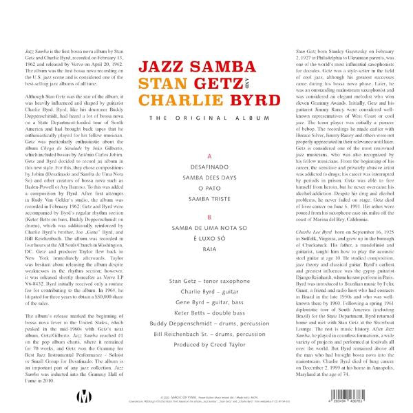 ستان جيتز وتشارلي بيرد - جاز سامبا [التسجيل الأصلي] (إصدار محدود، فينيل أصفر شفاف) - أسطوانة طويلة