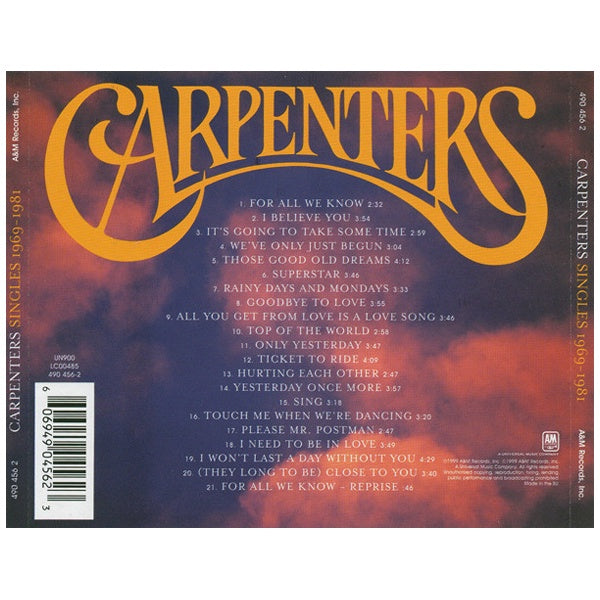 كاربنترز - أغاني منفردة 1969-1981 - قرص مضغوط