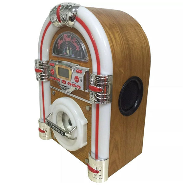 مشغل موسيقى ستيبليتون بتقنية بلوتوث، ومشغل أقراص مدمجة USB، وشاشة LED، وبطاقة SD، ومشغل MP3، وسطح طاولة بتصميم وورليتزر