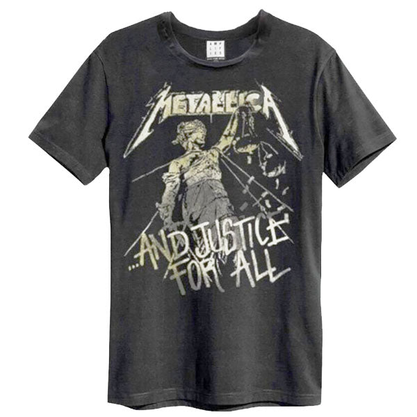 Metallica - Metallica And Justice For All Amplified Vintage Black T Shirt