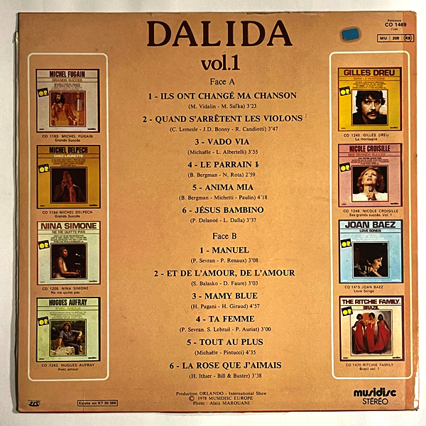 Dalida - Collection Or Vol.1 - LP (Used Vinyl). Shop now online in UAE