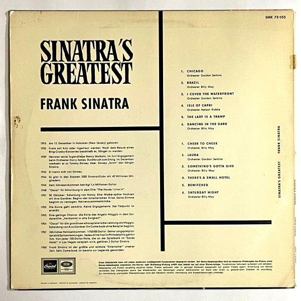 Frank Sinatra - Sinatra's Greatest - LP  (Used Vinyl)