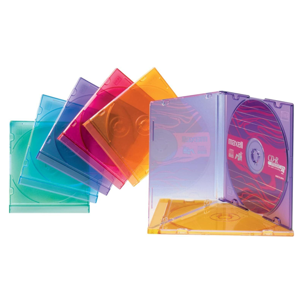 Maxell 190153 CD-SLIM30CR CD/DVD Jewel Cases Slim Space Saving 30 Pack (Colored). Buy now online in UAE