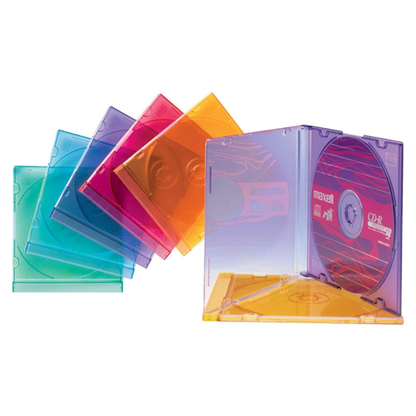 Maxell 190153 CD-SLIM30CR CD/DVD Jewel Cases Slim Space Saving 30 Pack (Colored). Buy now online in UAE