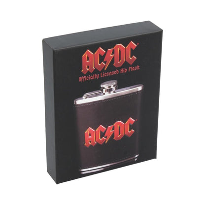 Nemesis Now AC/DC Logo Design Black 207 ml PU/Stainless Steel Hip Flask