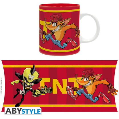 Crash Bandicoot and Neo Cortex TNT Design Activision Licensed Red 320 ml High Quality Ceramic Mug