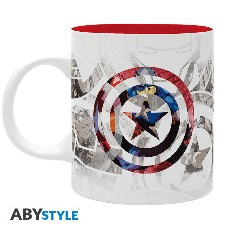 Captain America Sheild Design Marvel Licensed White 320 ml High Quality Ceramic Mug