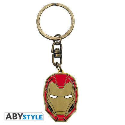 Iron Man Helmet Design Marvel Licensed Red and Gold High Quality Metal Keychain