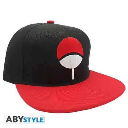 Uchiha Clan Symbol/Emblem Design Naruto Shippuden Licensed Black & Red Unisex One Size Fits All Snapback Cap