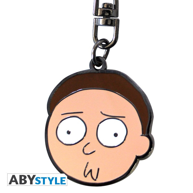 Rick and Morty Morty's Face Design Adult Swim Licensed Multi-Color High Quality Metal Keychain