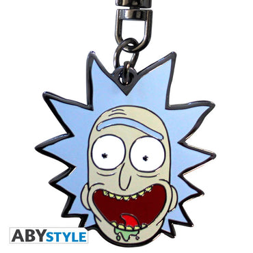 Rick & Morty Head Design Adult Swim Licensed Multi-color High Quality Metal Keychain