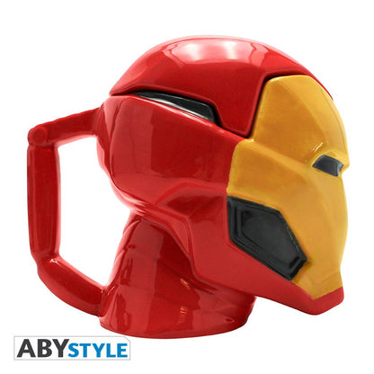 Iron-Man Helmet Design Marvel Licensed Multi-Color 450 ml Ceramic 3D Heat Changing Mug