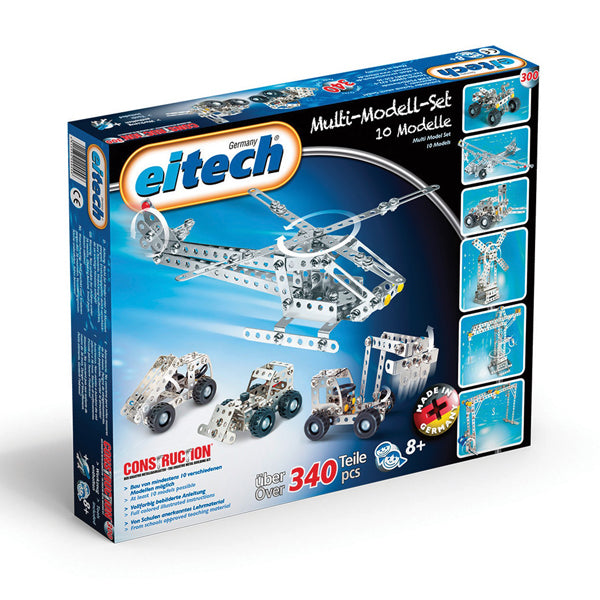eitech Construction Classic Set Multi-Model 340 Pieces Metal Building Kit