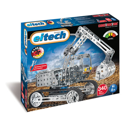 eitech Construction Classic Set Excavator + Crane Truck 340 Pieces Metal Building Kit