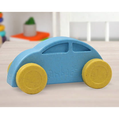Anbac Anti-Bacterial Blue Chassis Car Yellow Wheels  Learning Toy