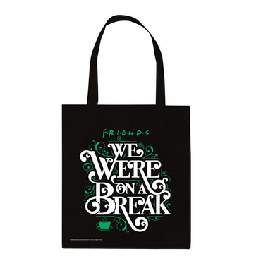 F.R.I.E.N.D.S. We Were On A Break Black Cotton Tote Bag
