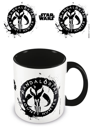 The Mandalorian Sigil Design Star Wars Licensed White and Black Inner 315 ml Ceramic Everyday Mug