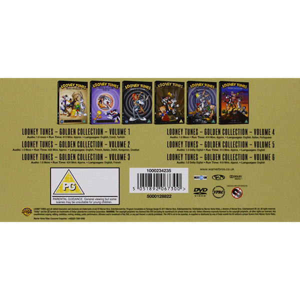 مجموعة لوني تونز الذهبية الكاملة، المجلدات من 1 إلى 6، 24 قرص DVD