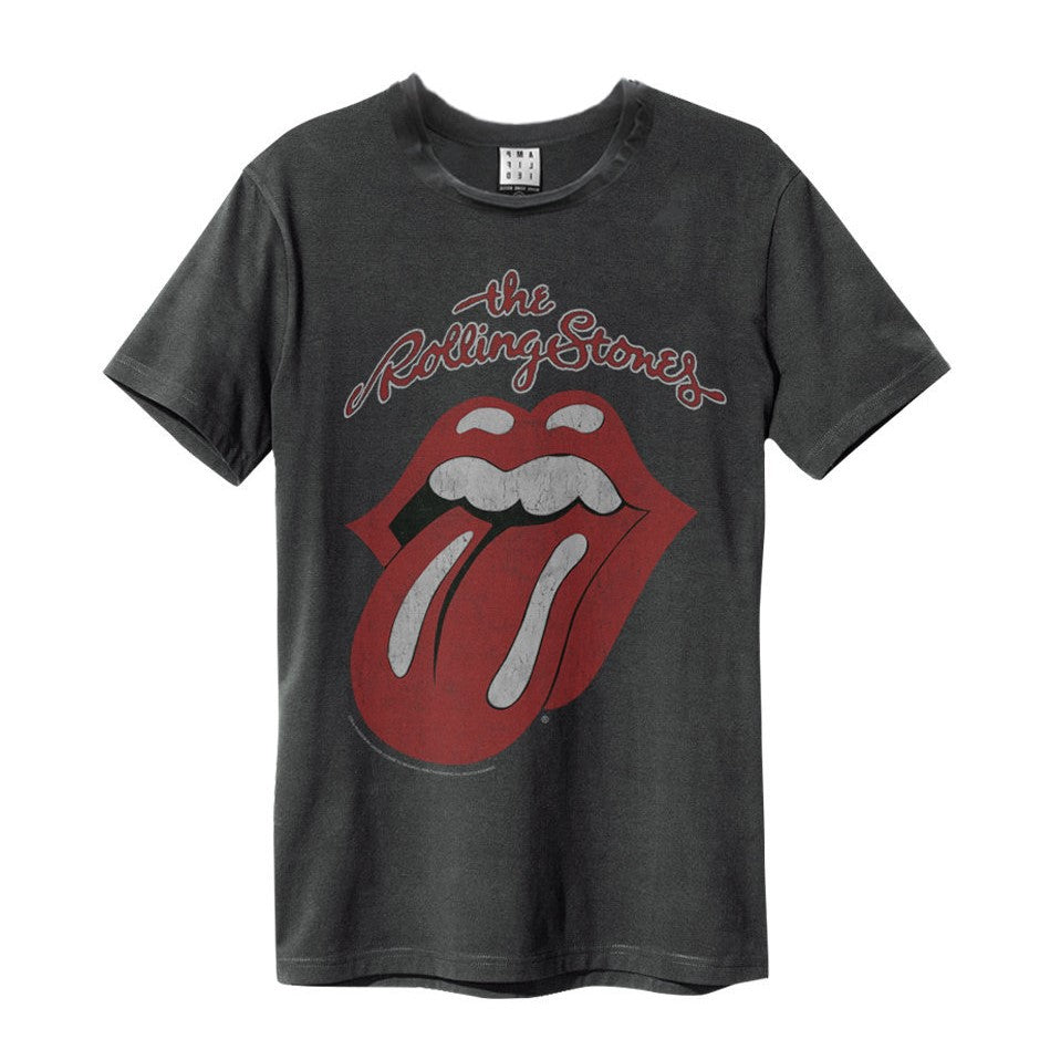 ROLLING STONES - Vintage Tongue Logo Charcoal T-shirt. Now available online in uae