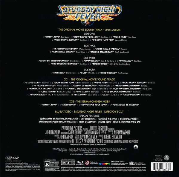 Various Artists - Saturday Night Fever (The Original Movie Sound Track and Director's Cut) - 2LP+2CD+BluRay