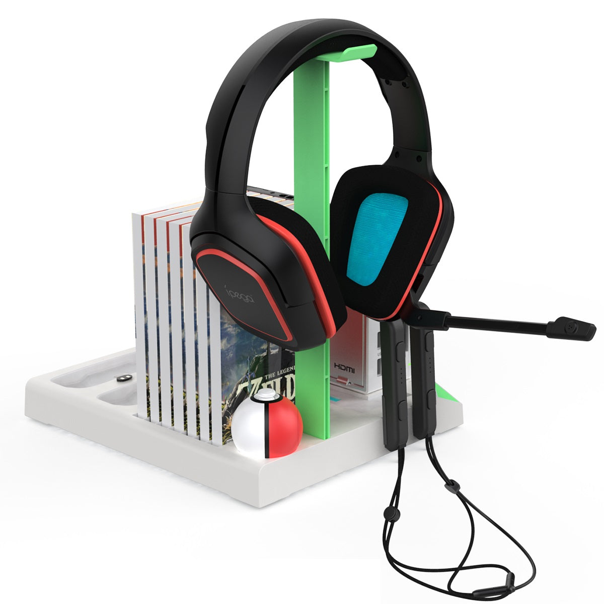 iPega : PG-SW036A 9 In 1 Vertical Stand Compatible With N-Switch Console And Accessories (Neon Green)