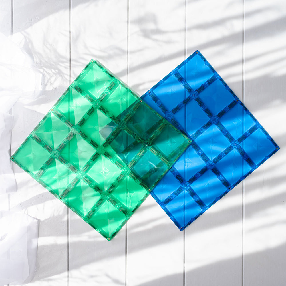 Connetix Base Plate Pack 2 Piece Set Magnetic Tiles