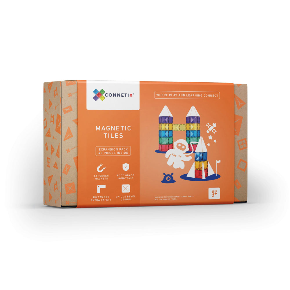 Connetix Expansion Pack 40 Piece Set Magnetic Tiles