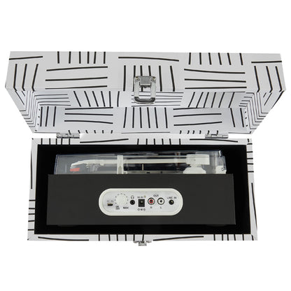 Crosley FUSION Turntable and Carrying Case - Black & White