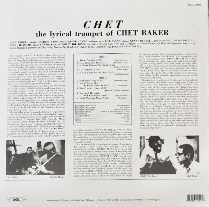 Chet Baker - Chet (Transparent Beer Vinyl)- LP
