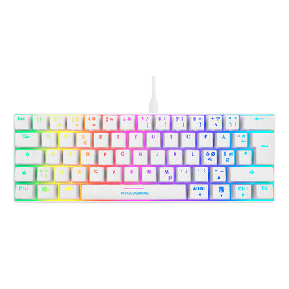 Deltaco Gaming GAM-075B-W WK85B RGB Brown Switches TKL Size (60%) Nordic Layout Anti-Ghosting (N-Key rollover) White Gaming Keyboard