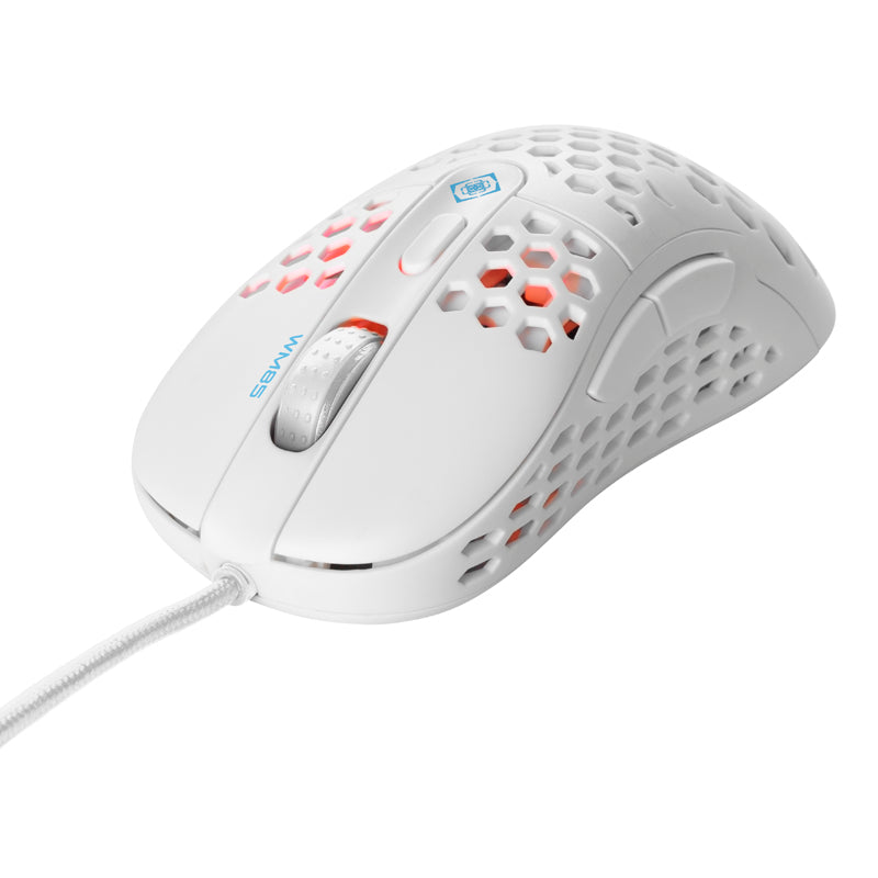 Deltaco Gaming GAM-106-W WM85 Huano Switches DPI Ultra-Light White Gaming Mouse