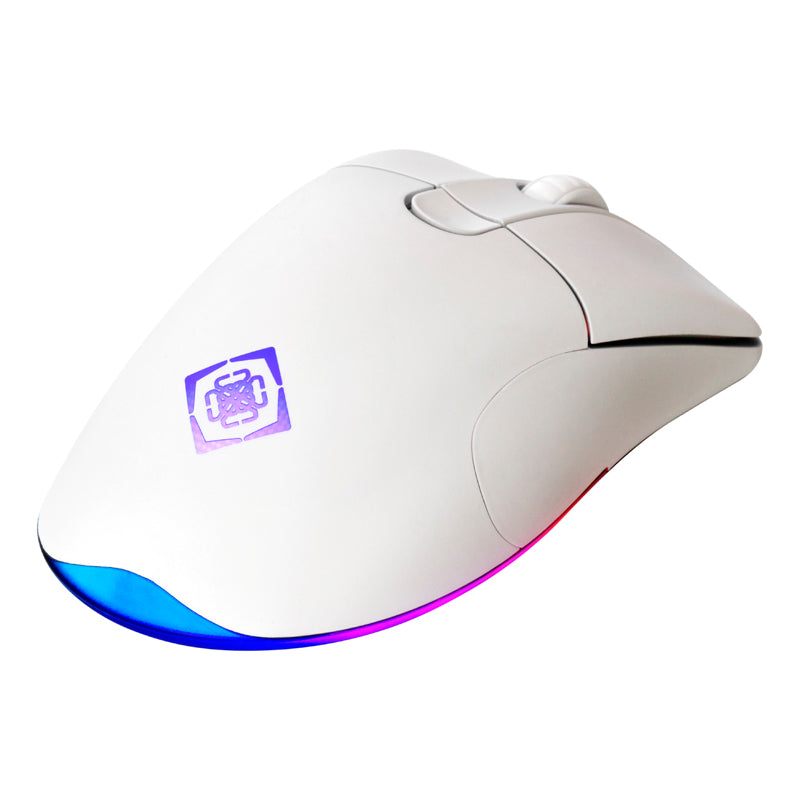 فأرة ألعاب Deltaco Gaming GAM-107-W WM90 بمفاتيح Omron وحساسية DPI، لون أبيض