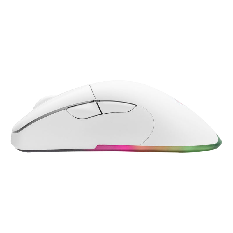 فأرة ألعاب Deltaco Gaming GAM-107-W WM90 بمفاتيح Omron وحساسية DPI، لون أبيض
