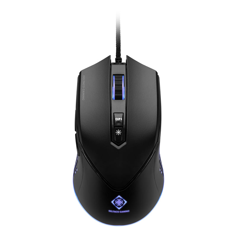 مجموعة ألعاب Deltaco Gaming GAM-113 3 في 1 (لوحة مفاتيح، ماوس، لوحة ماوس) بمفاتيح غشائية RGB، حجم كامل، تصميم نورديك، مضاد للظلال، لون أسود